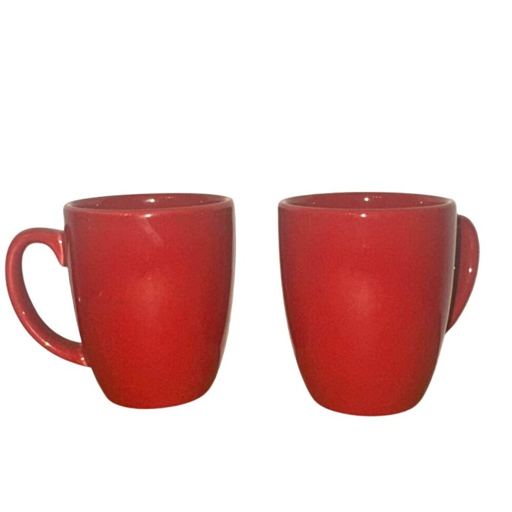 Corelle Red Stoneware Coffee Mugs Set Of 2